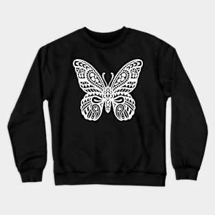 Abstract butterfly 02 white Crewneck Sweatshirt